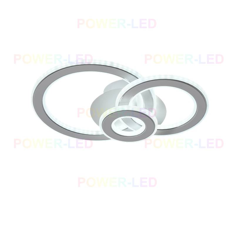 Lustra LED RINGS Alb 3 Functii Echivalent 300W
