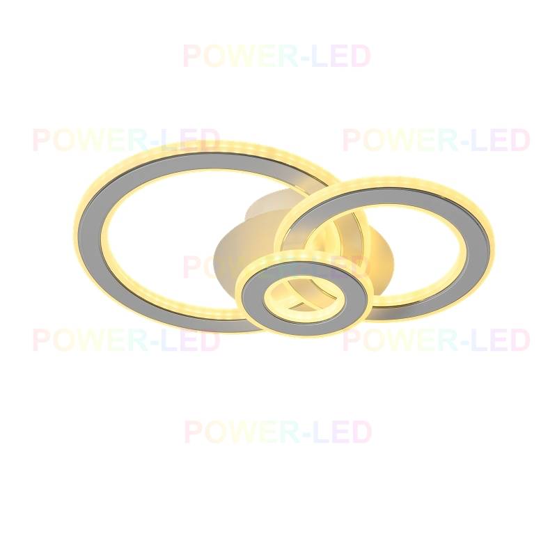 Lustra LED RINGS Alb 3 Functii Echivalent 300W