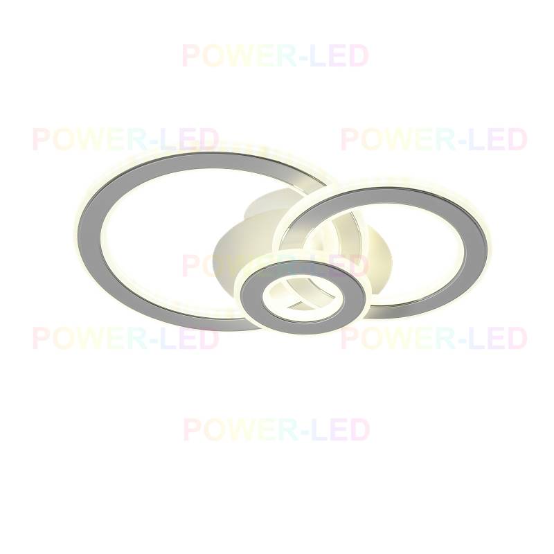 Lustra LED RINGS Alb 3 Functii Echivalent 300W