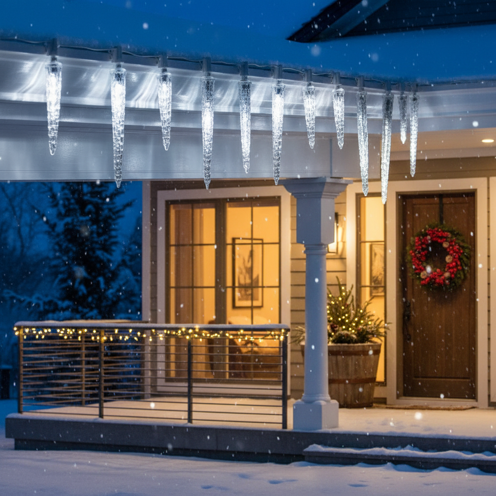 Instalatie LED Turturi Coldvale 72 LED-uri 1.8M Fir Alb IP44