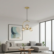 Pendul Nordic Abajur Fumuriu 3xE27 Gold