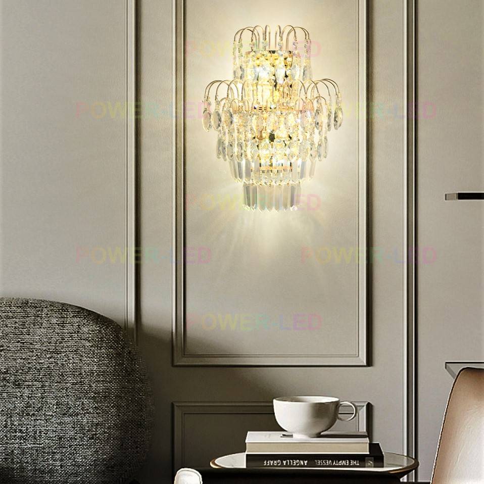 Aplica Perete Cristal APRIL Aurie