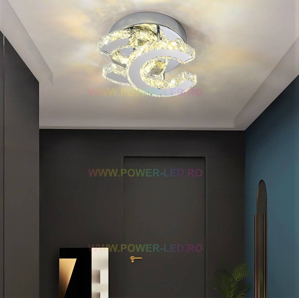 Lustra LED CRISTAL Double C Echivalent 200W
