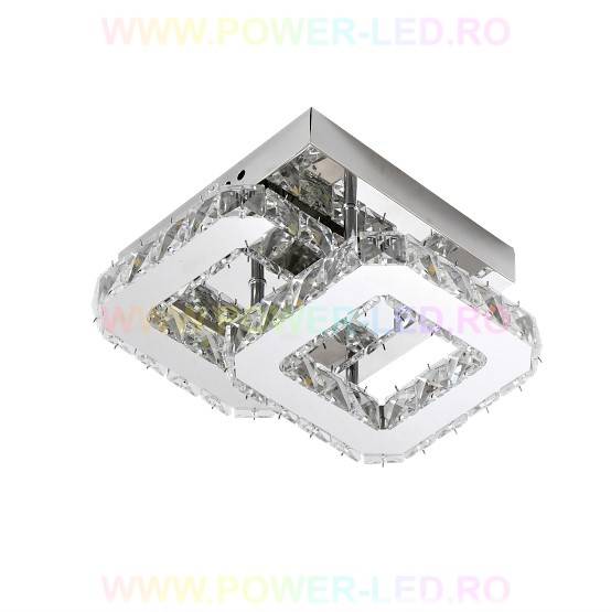 Lustra LED CRISTAL Double Square Echivalent 200W