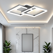 Lustra LED TWO SQUARE SILVER Echivalent 600W Telecomanda