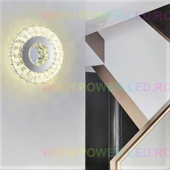 Aplica LED 56W Rotunda Cristal