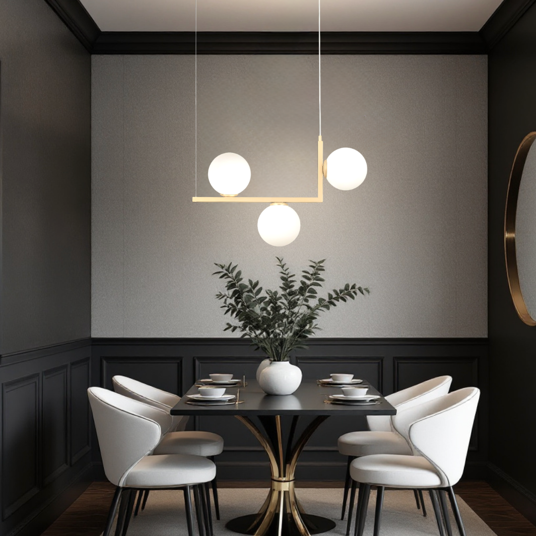 Lustra Abajur MAT 3xE27 Nordic Glow GOLDEN