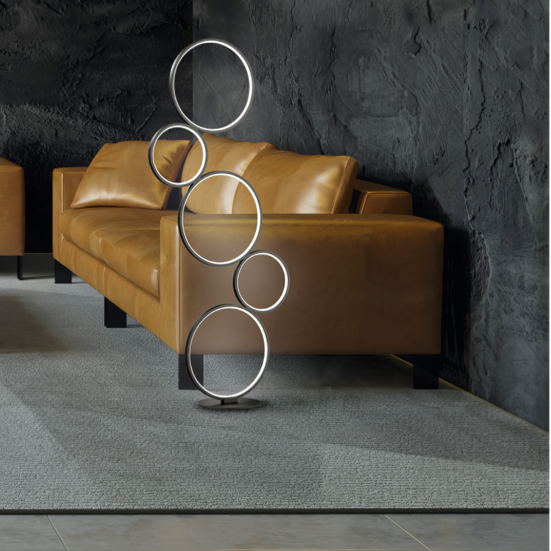 Lampadar LED PREMIUM 36W 115cm RONDO Black