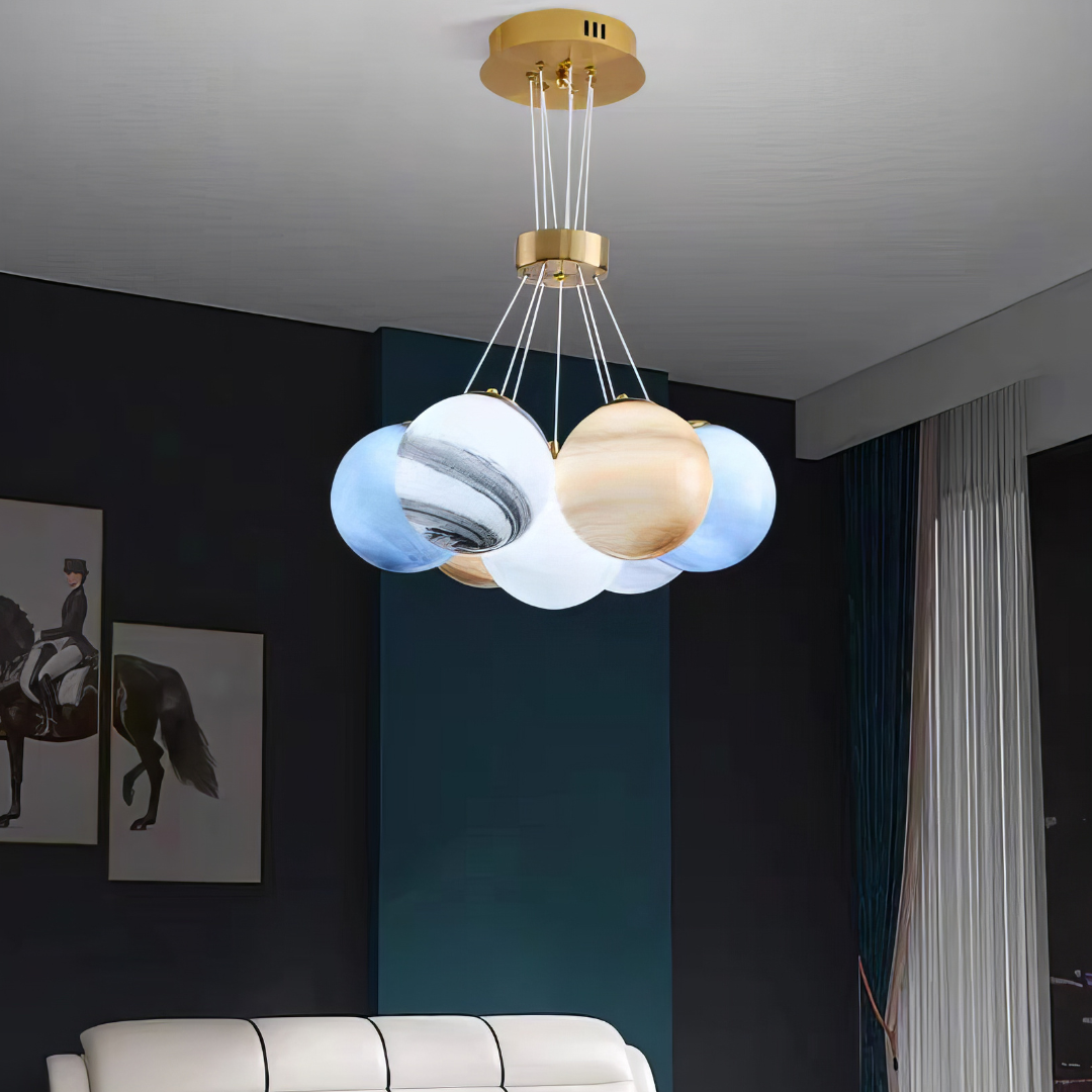 Lustra E27 Abajur Planets Gold Lighting Fixtures