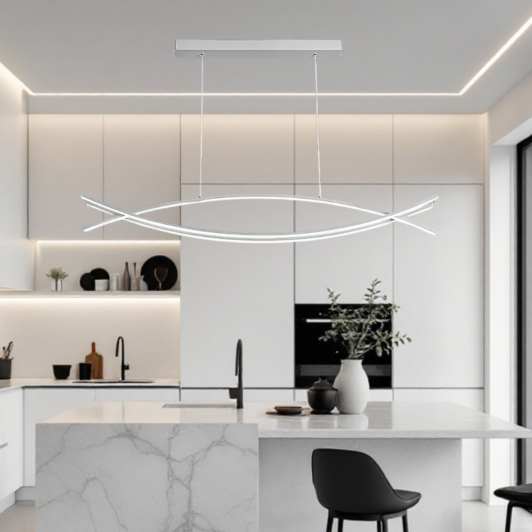 Lustra LED Suspendata 80W OFFICE  WHITE cu Telecomanda Echivalent 500W