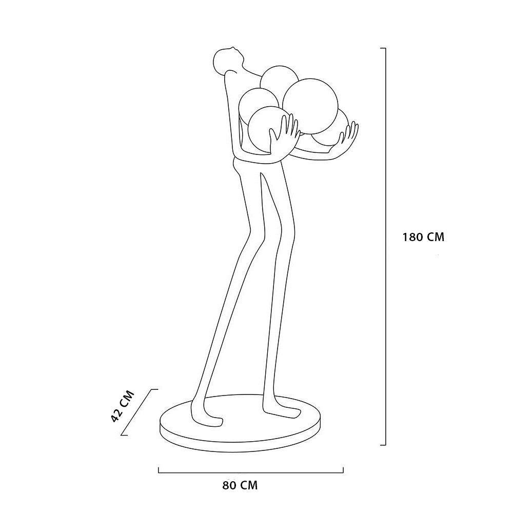 Lampadar Luxury OMNIO Black 180cm