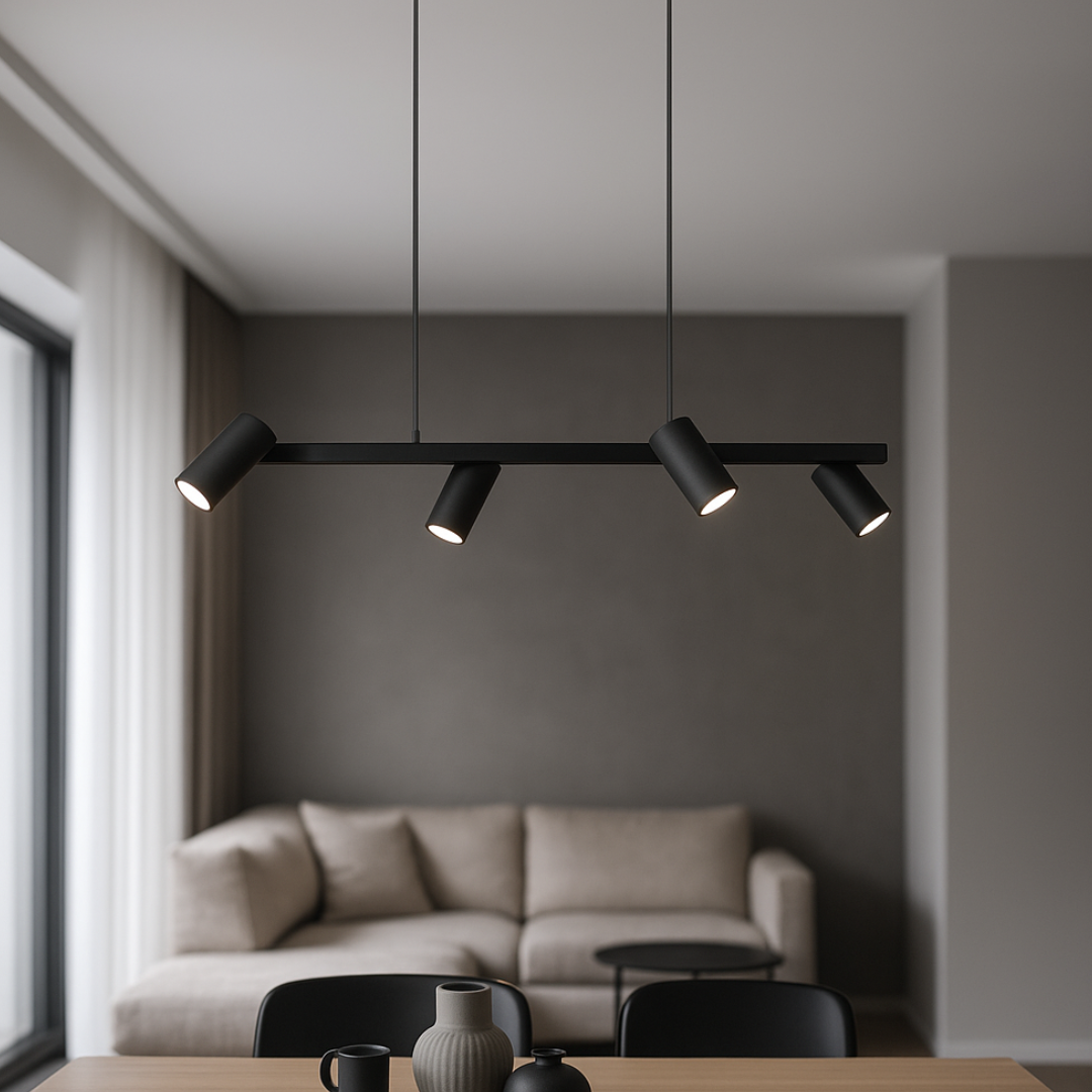 Lustra Suspendata cu 4 Spoturi MARLEY Black 4xGu10