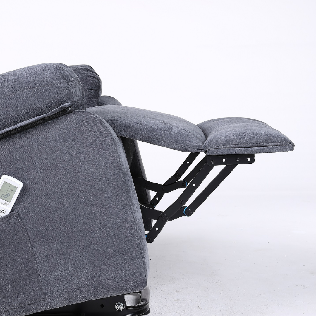 Fotoliu cu Masaj si Incalzire, Recliner Electric, Gri Inchis