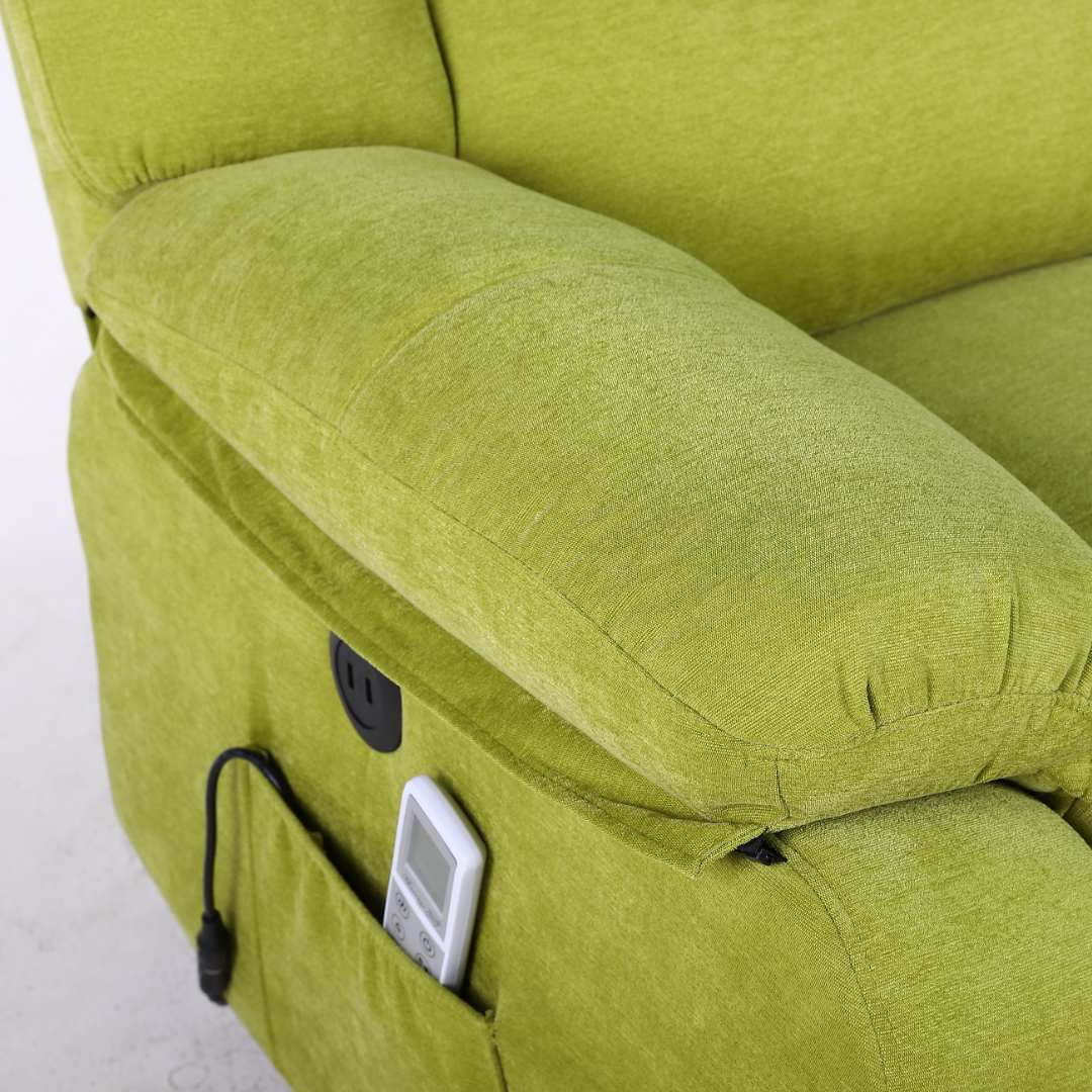 Fotoliu cu Masaj si Incalzire, Recliner Electric, Verde