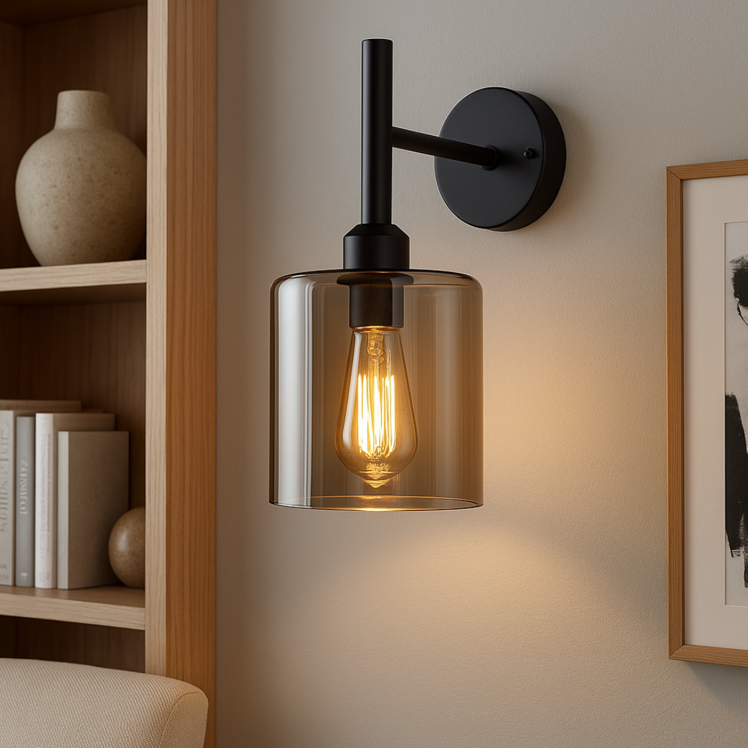 Aplica Perete 1xE27 Smokey NEAGRA / APLICA PERETE / MINIMALIST DESIGN Wall Light Fixtures