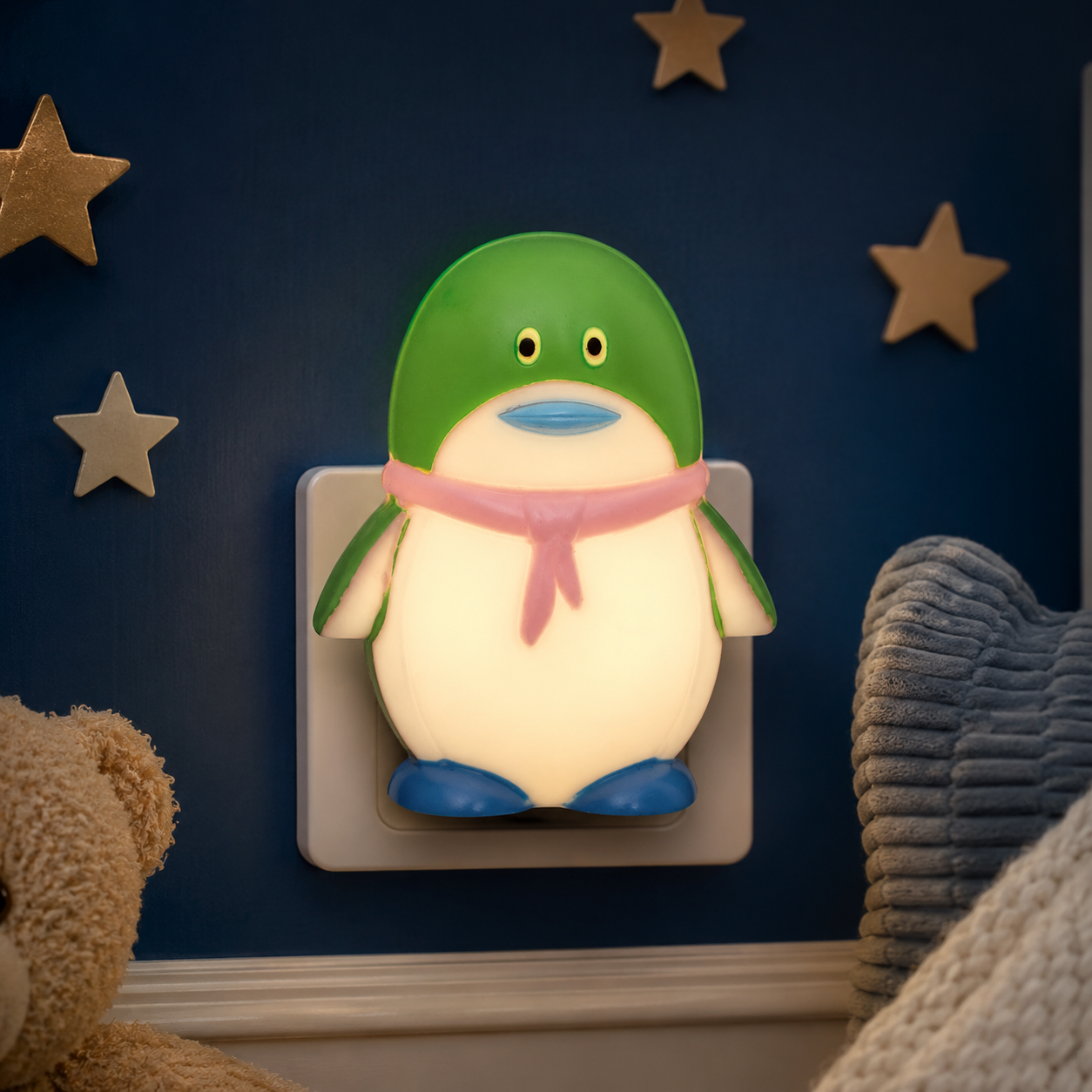 Lampa de veghe LED PINGU 0.4W Green