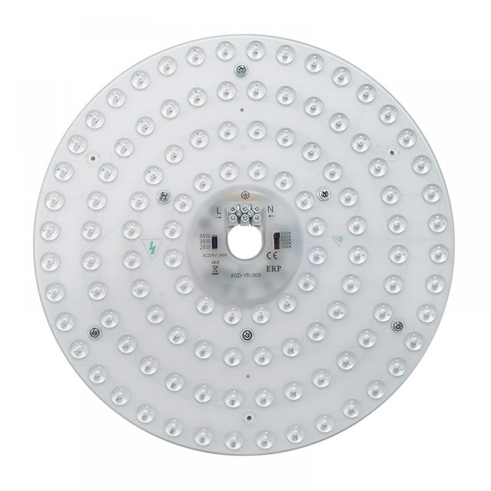 Modul LED Magnetic 30cm, 28W/38W/48W cu 5 Lumini Reglabile din Buton