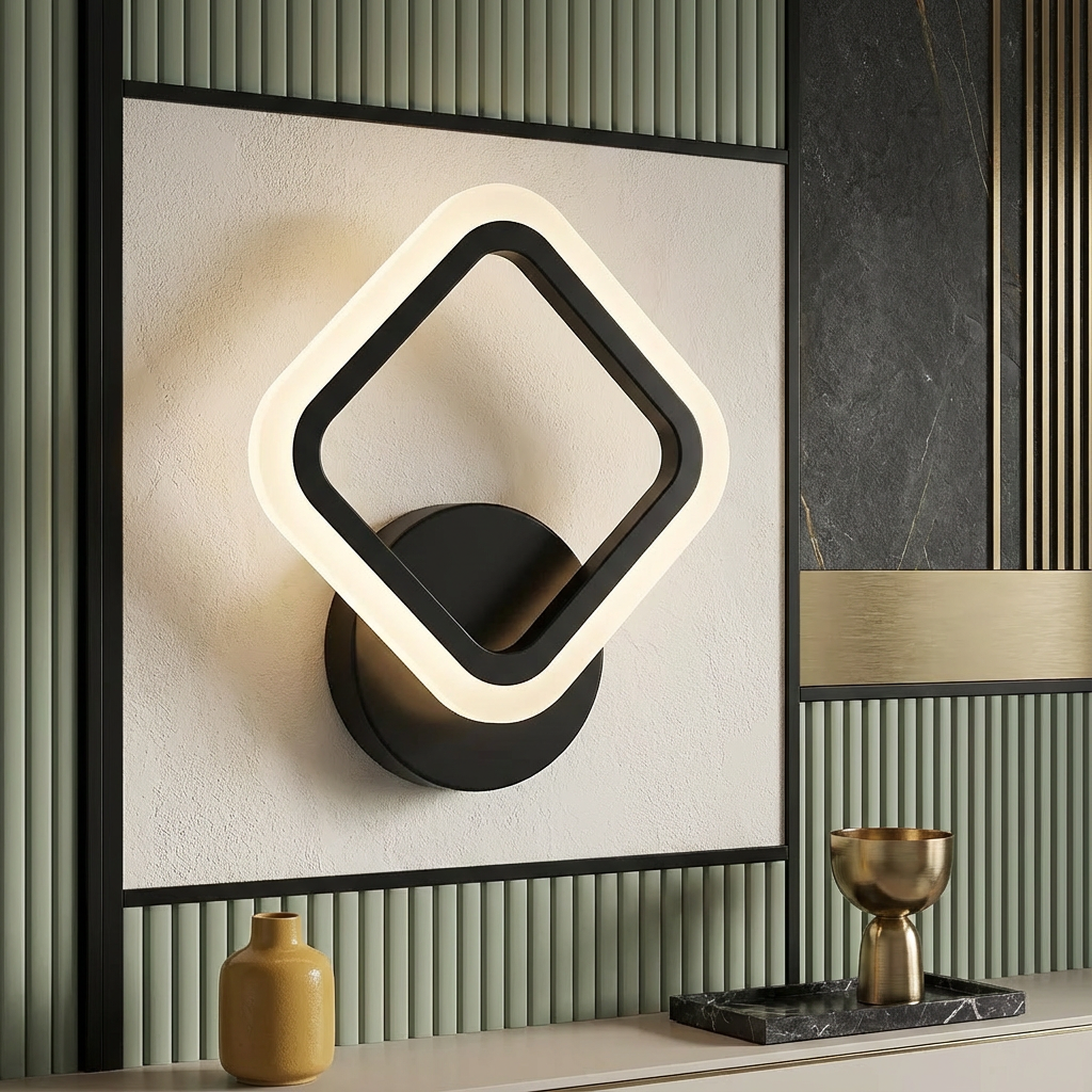 Aplica LED Diamond Simple Black Echivalent 100W