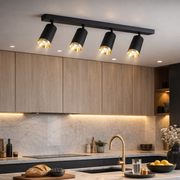 Lustra Mica Black & Gold Premium cu 4 Spoturi Reglabile