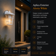 Aplica Exterior Aloria White 1xE27 Eglo IP44 Resigilat R2