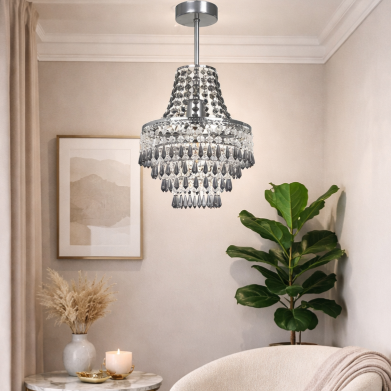 Candelabru Gemma Black & Silver Premium ⌀23CM