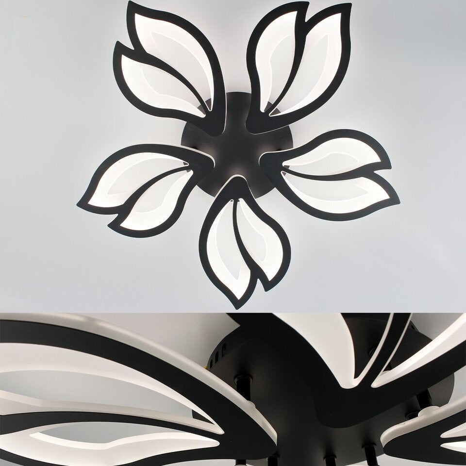 Lustra LED ANEMONE Black Echivalent 500W Telecomanda
