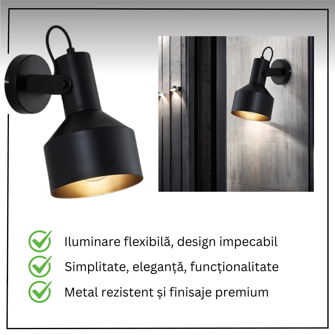 Aplica Moderna Mobila 1xE27 Arcane Black