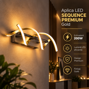 Aplica LED SEQUENCE PREMIUM Gold Echivalent 200W