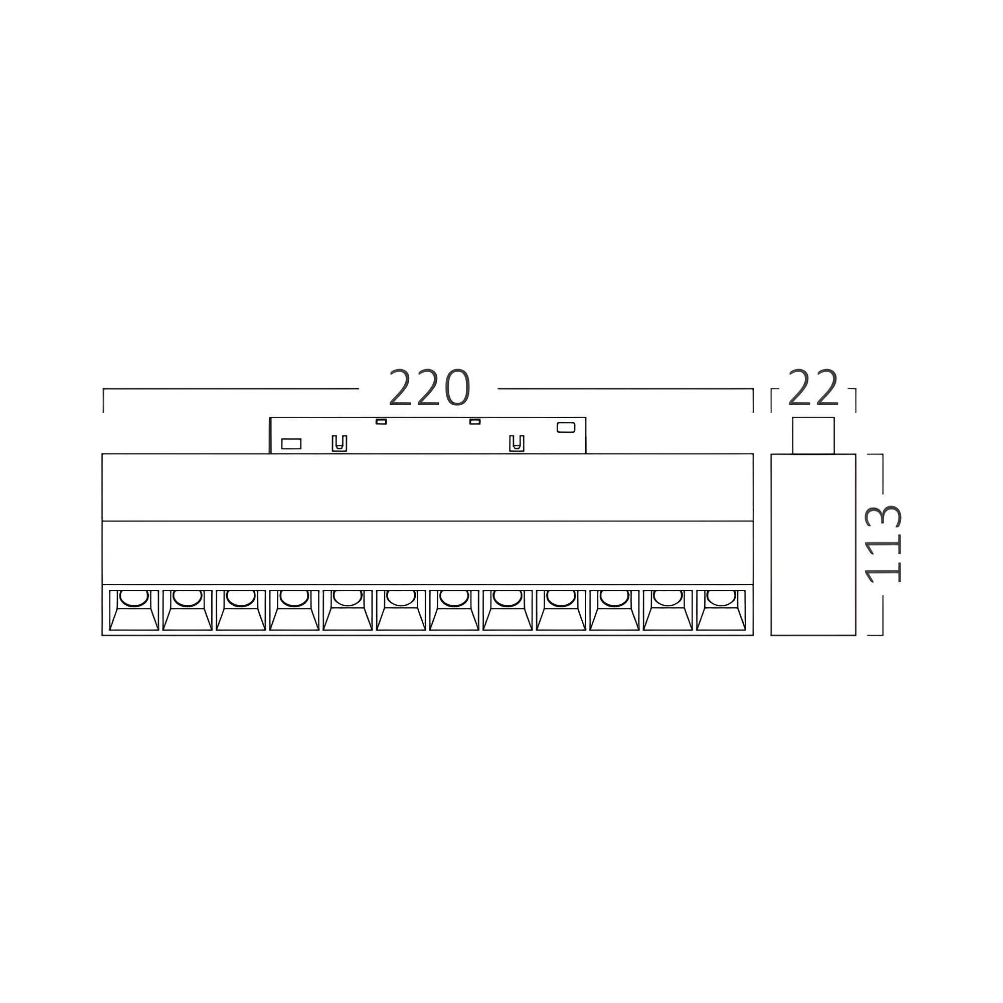 Spot LED Magnetic CCT Negru Pliabil TUYA SMART 12W 22cm 1020lm