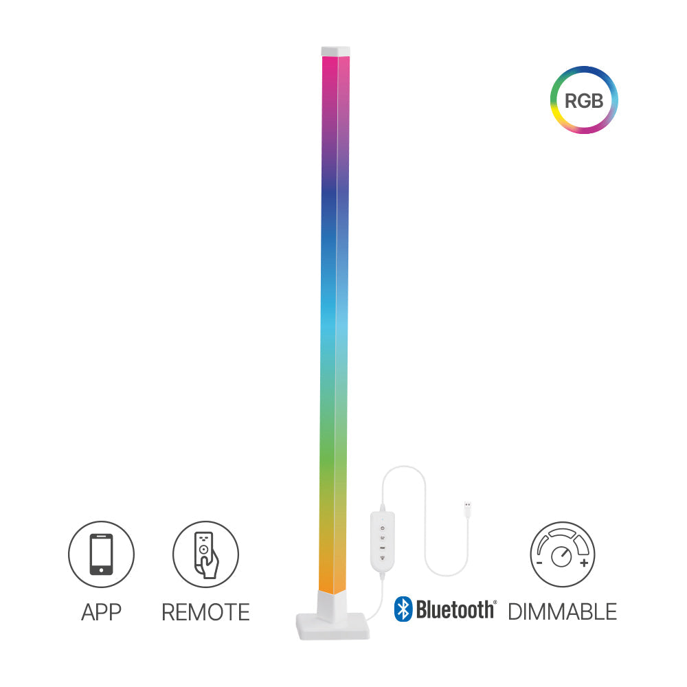 Lampadar LED RGB Smart 154CM Multicolor cu Telecomandă și Control App