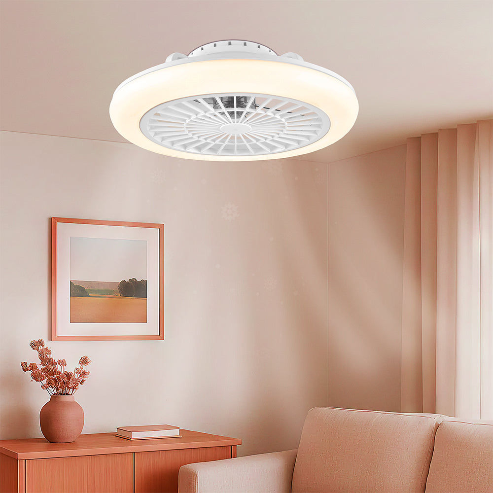 Lustra LED ORSO White cu Ventilator Echivalent 300W Telecomanda