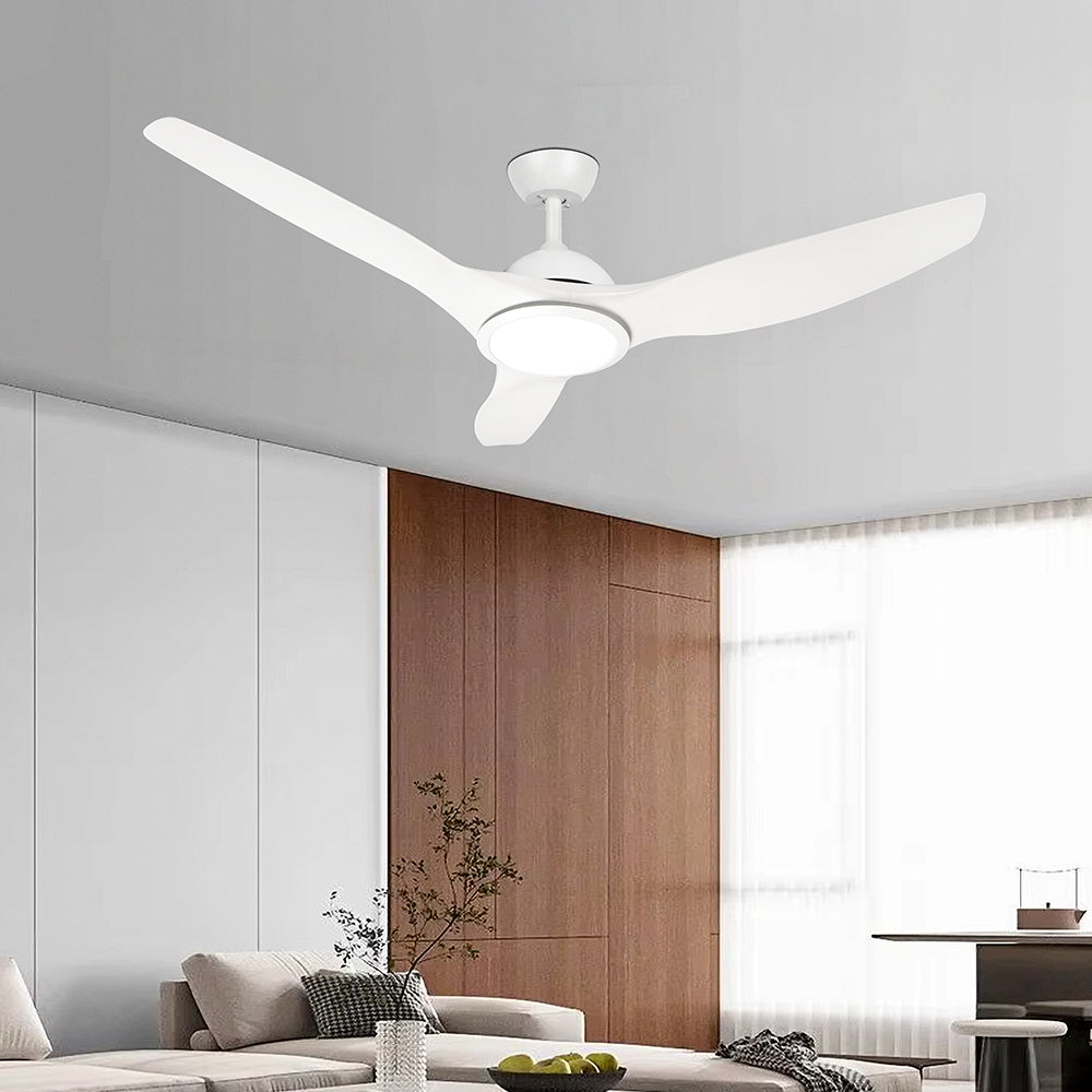 Lustra LED 3CCT MILOK White cu Ventilator Echivalent 250W Telecomanda