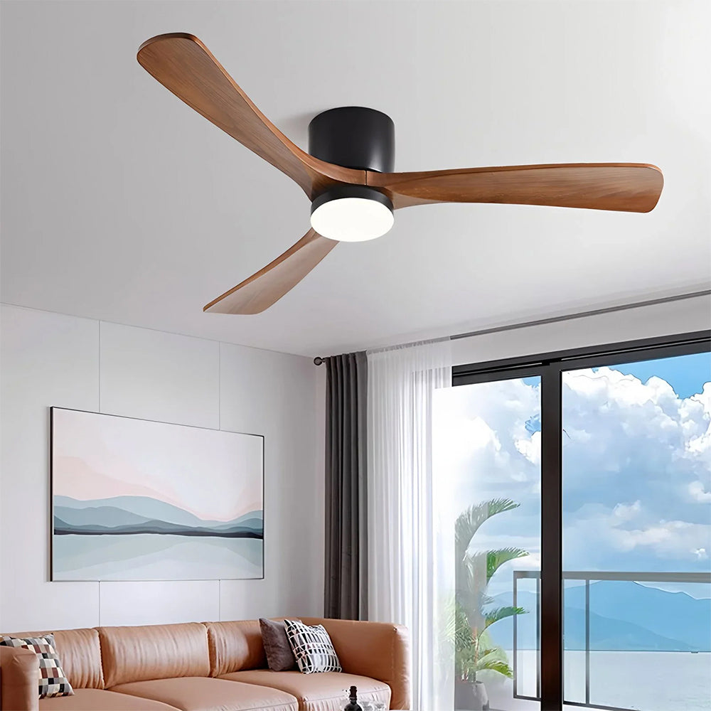 Lustra LED 3CCT GREGO cu Ventilator Black & Brown Echivalent 200W Telecomanda