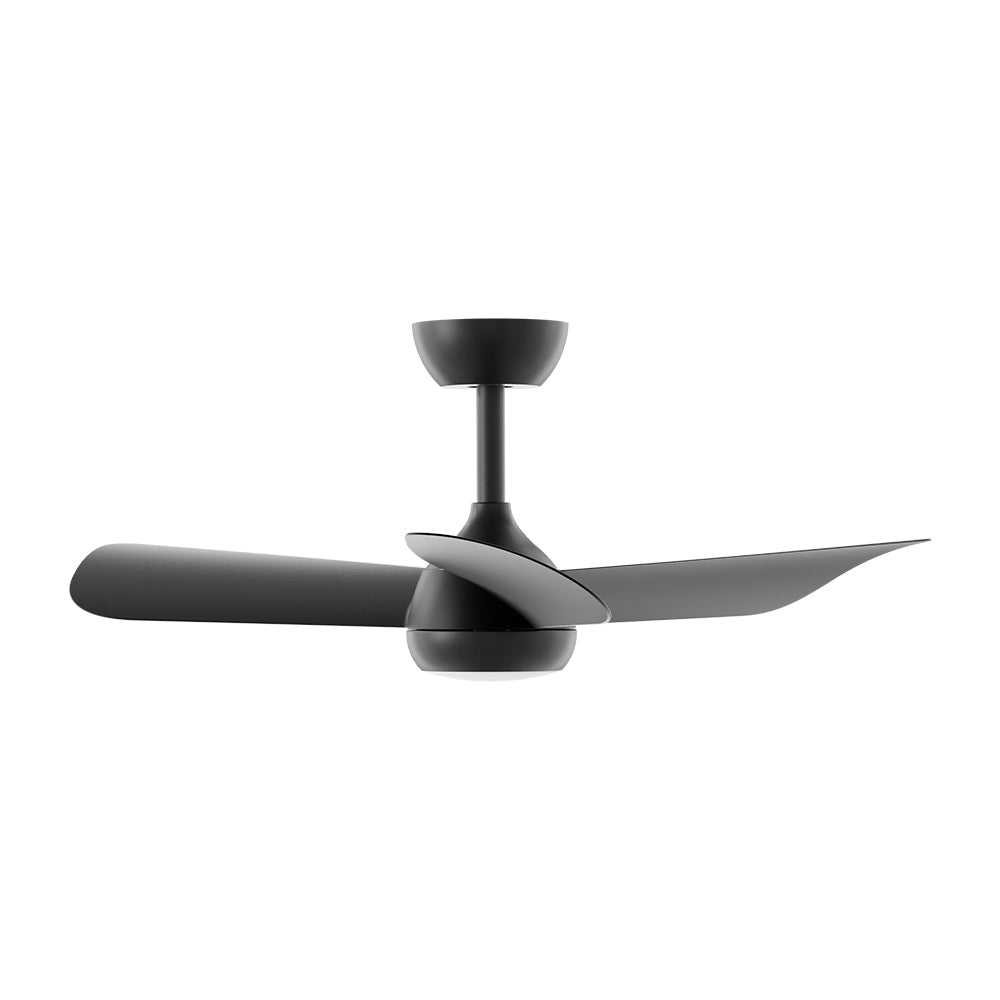 Lustra LED 3CCT SOLYA Black cu Ventilator Echivalent 200W Telecomanda