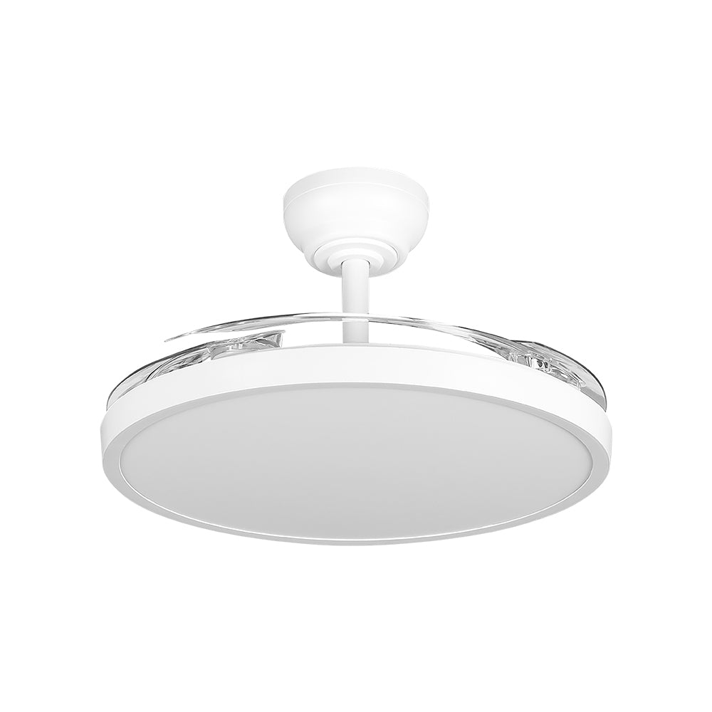 Lustra LED FANCY White, 3160lm, 3 lumini, Ventilator si Telecomanda Premium