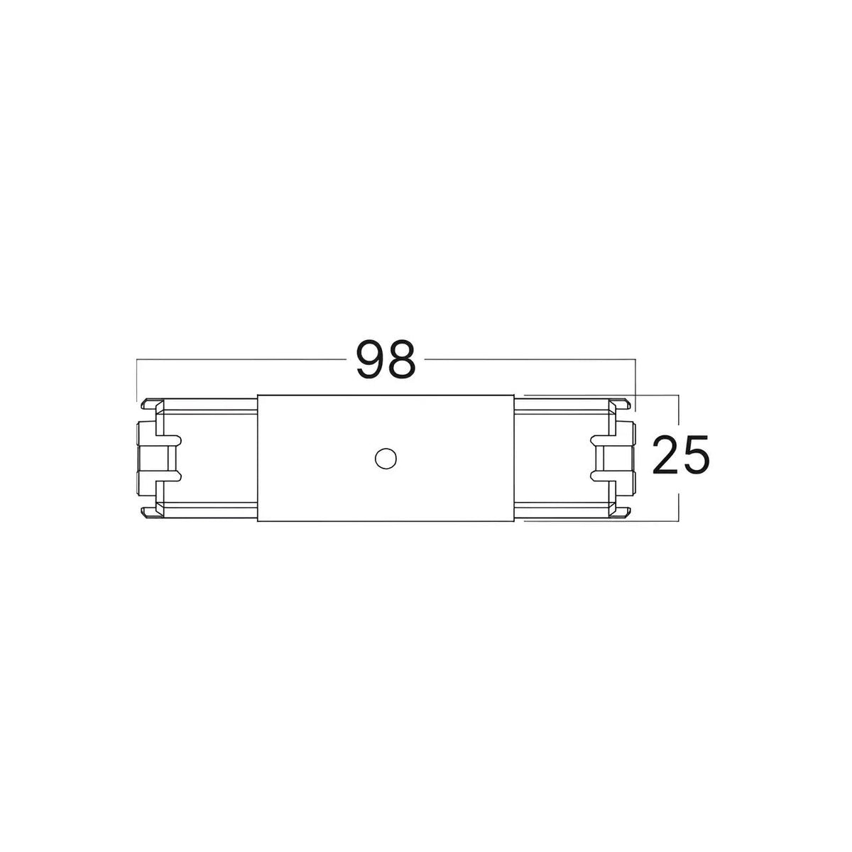 Conector HEGZA 180° pentru 2 x Corp Liniar Hexagonal LED