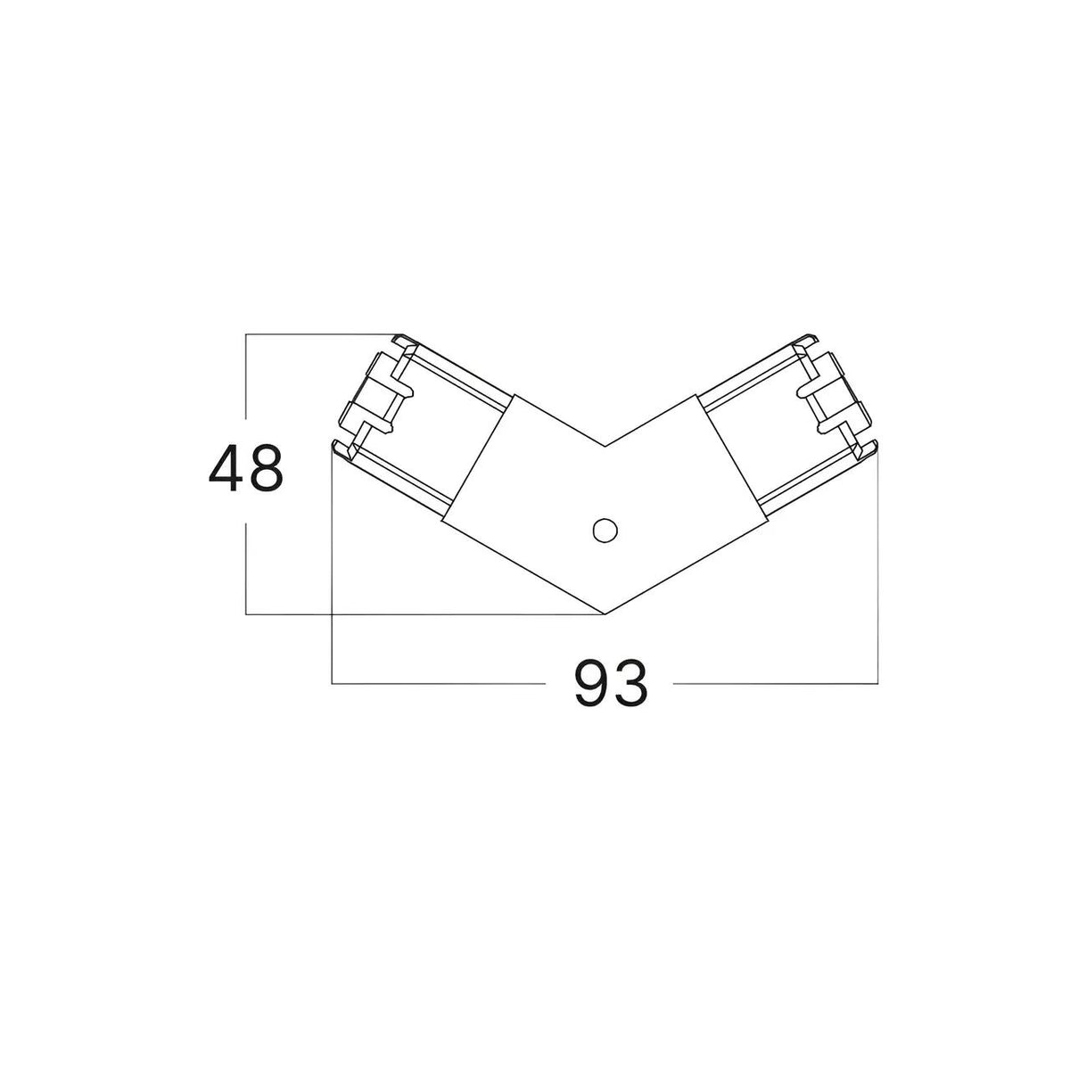 Conector HEGZA 120° pentru 2 x Corp Liniar Hexagonal LED