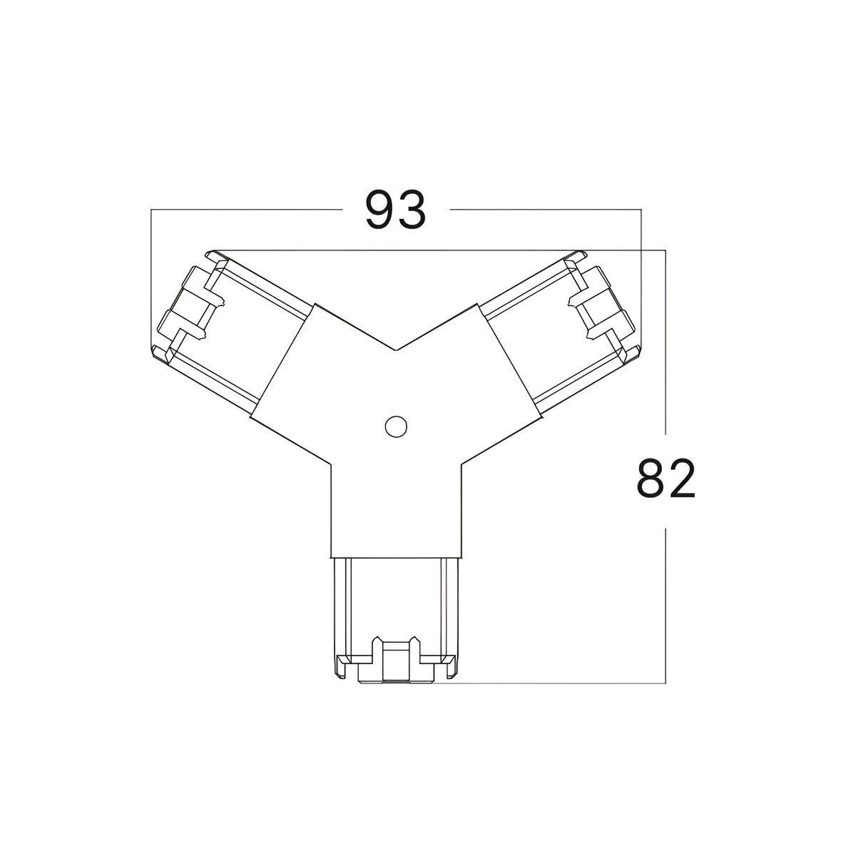 Conector HEGZA 120° pentru 3 x Corp Liniar Hexagonal LED