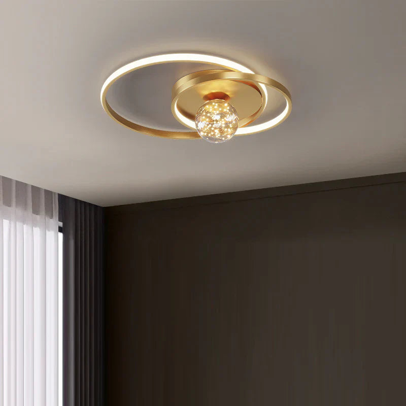 Lustra LED Enigma Gold Echivalent 300W Telecomanda