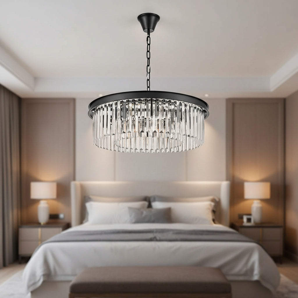 Candelabru Cristal JYKO Black ⌀30cm