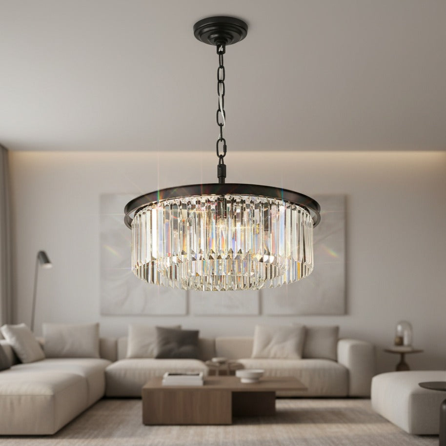 Candelabru Cristal JYKO Black ⌀40cm