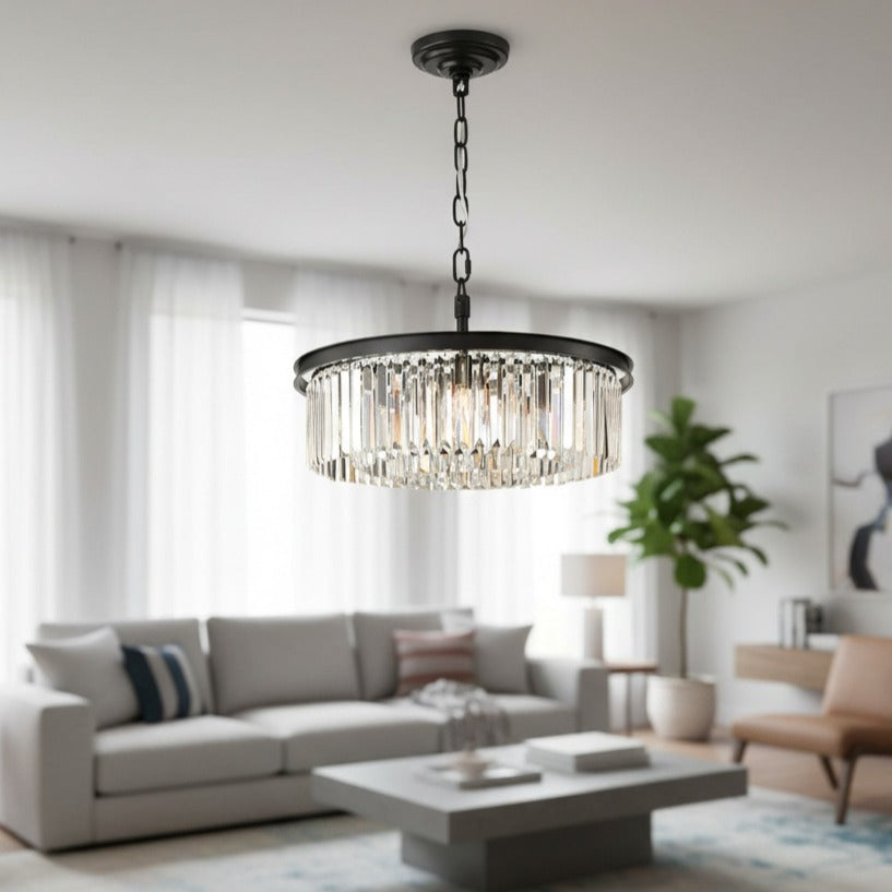 Candelabru Cristal JYKO Black ⌀40cm