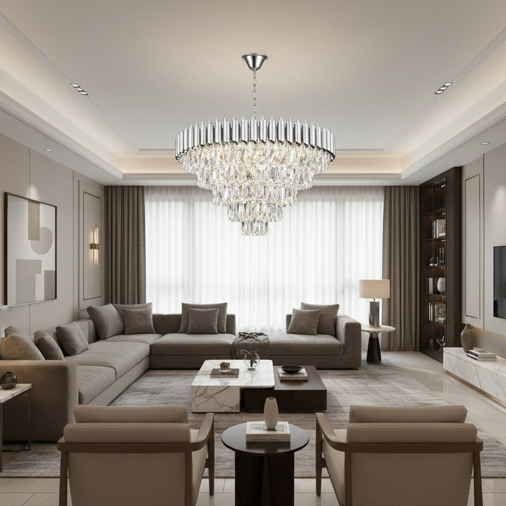 Candelabru Cristal Silver Panther 800mm