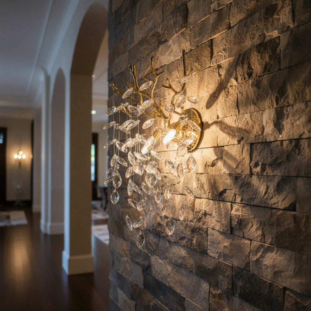 Aplica Perete GOLD Crystal Harmony 2xE14