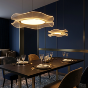 Lustra LED Golden Ripple Duo 2 Segmente Echivalent 400W Telecomanda