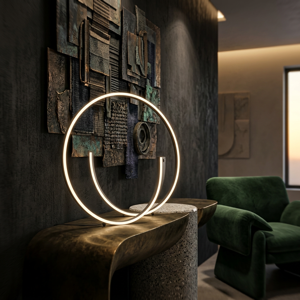 Veioza LED Cinardi Black 45CM CINQUE Premium