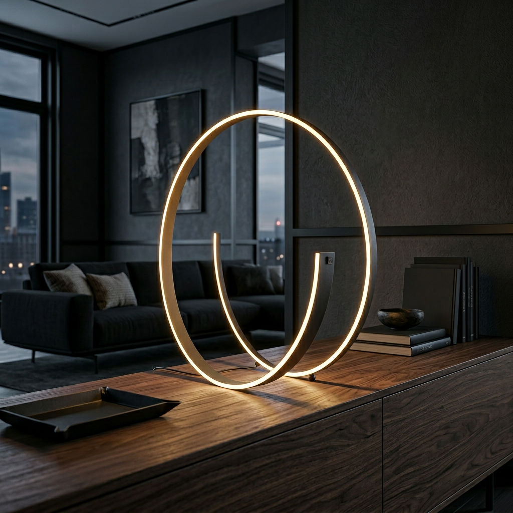 Veioza LED Cinardi Black 45CM CINQUE Premium