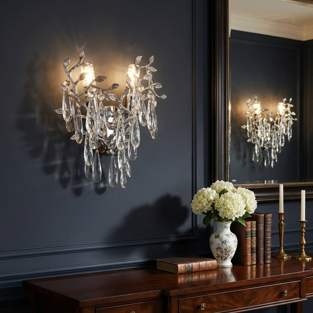 Aplica Cristal Silver ELVIR 2xE14