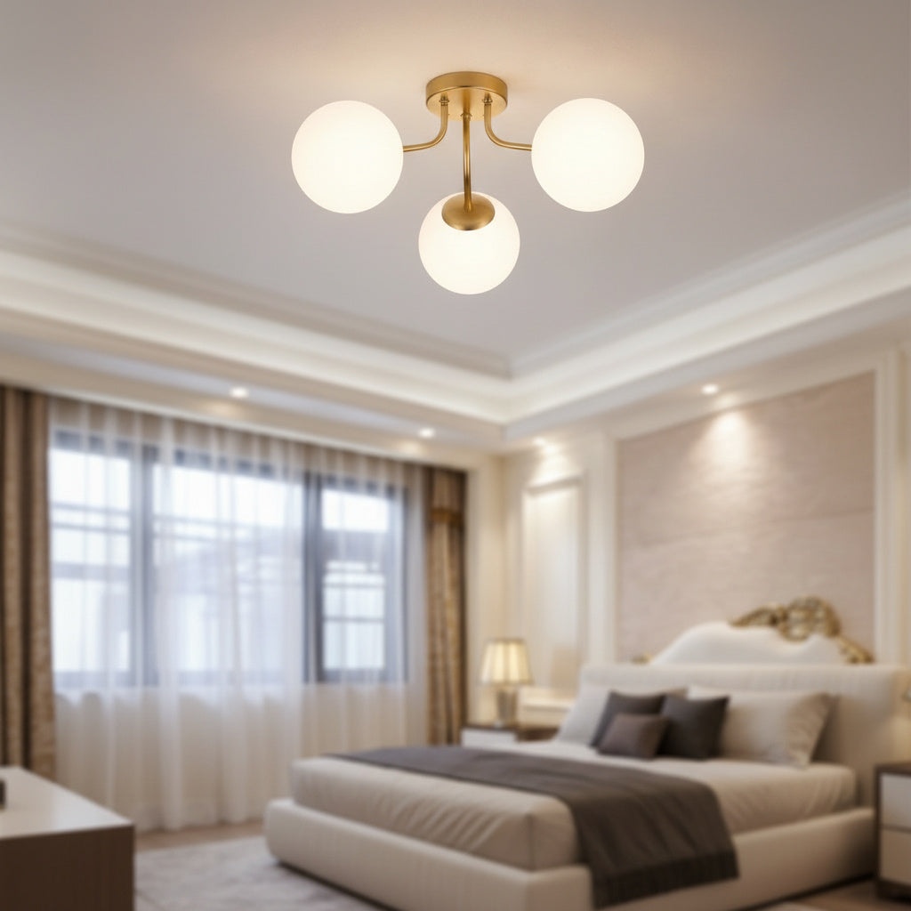 Lustra Abajur Mat GOLD 3xE14 Daya