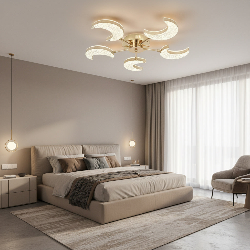 Lustra LED Halfmoon Gold Echivalent 400W